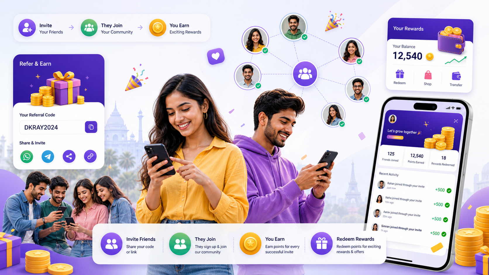 SehVarta referral rewards poster